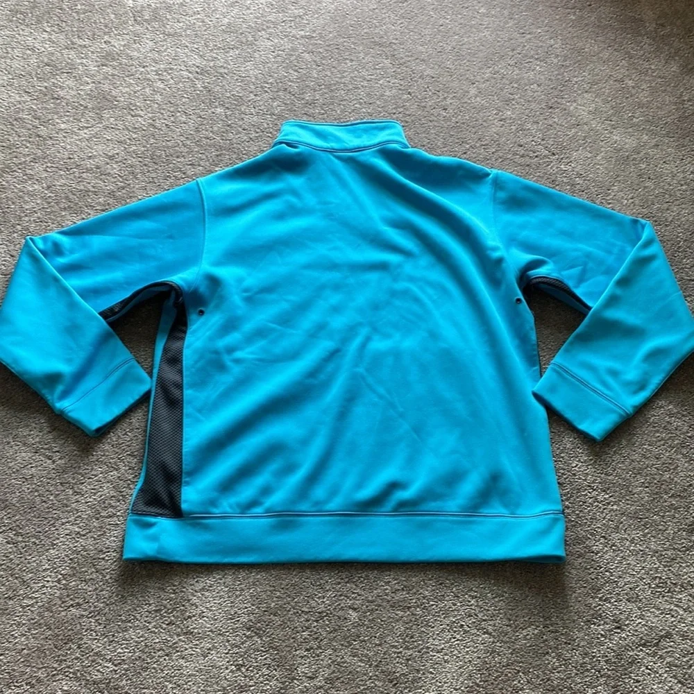 Nike Teal Presto Quarter Zip Pullover SIZE L Athletic Fleece Mock Neck